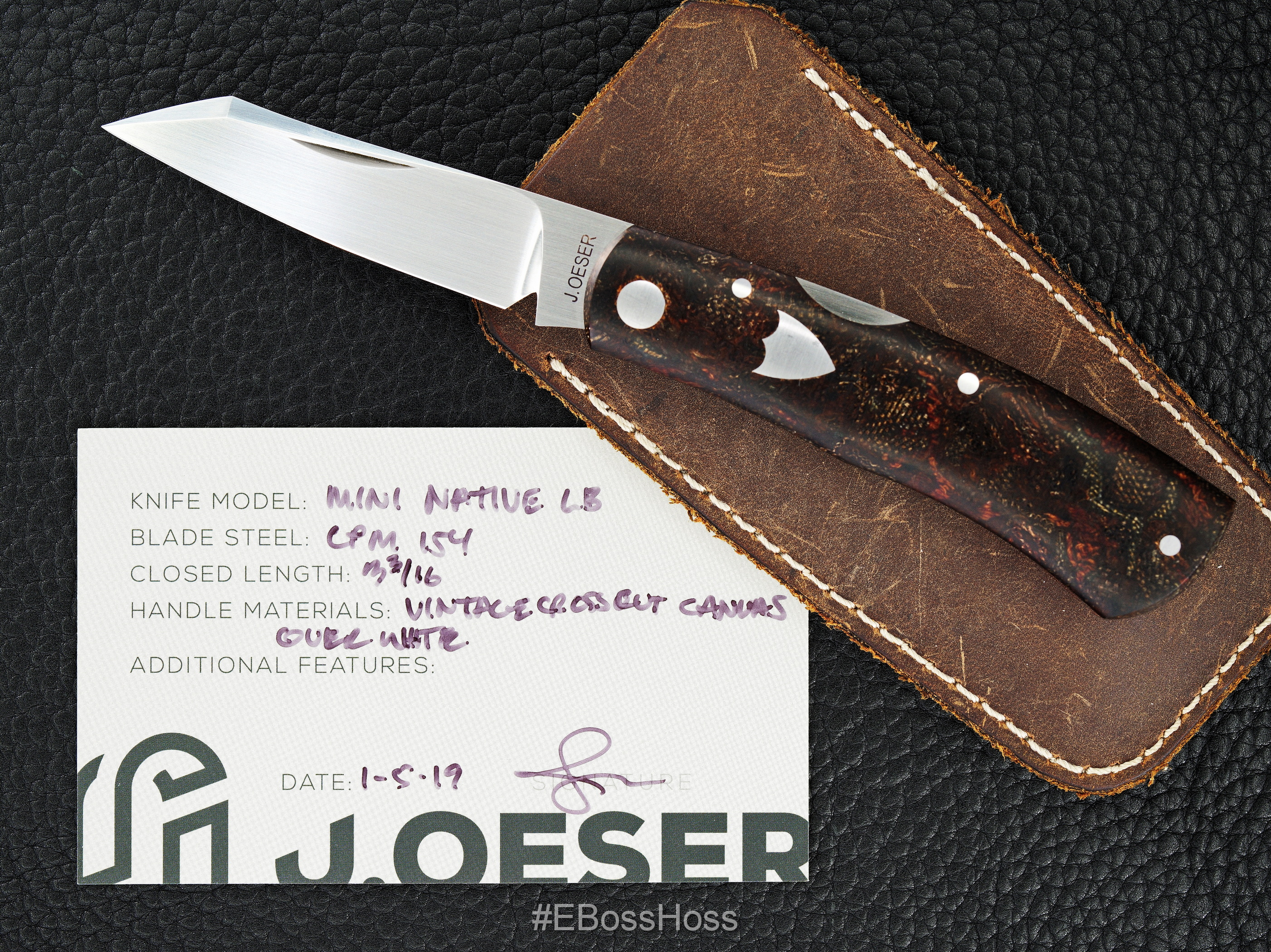 Jared Oeser Custom Mini Native Lockback