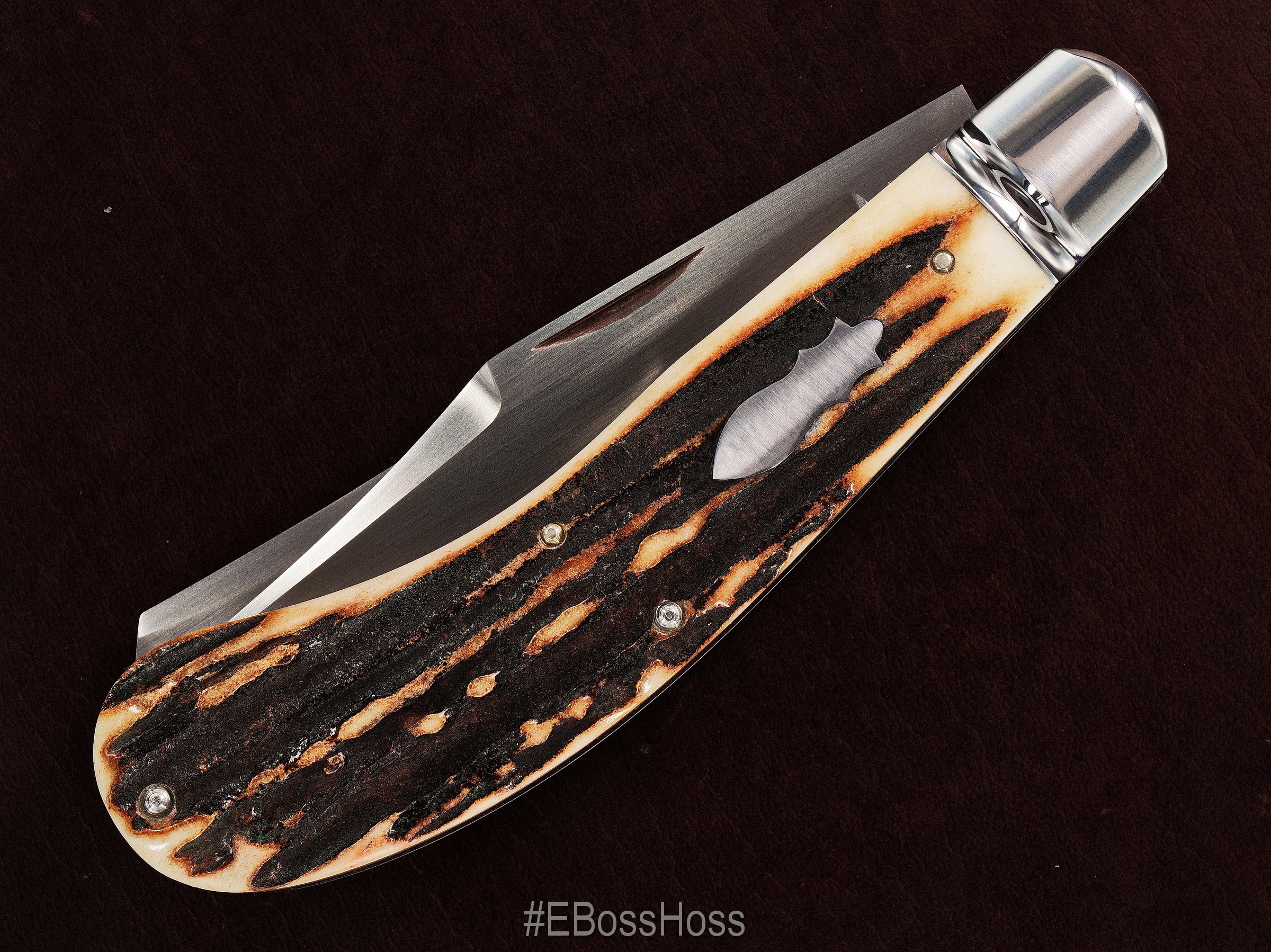 Reese Bose Custom Stag 4 3/4" Stag Saddlehorn Trapper