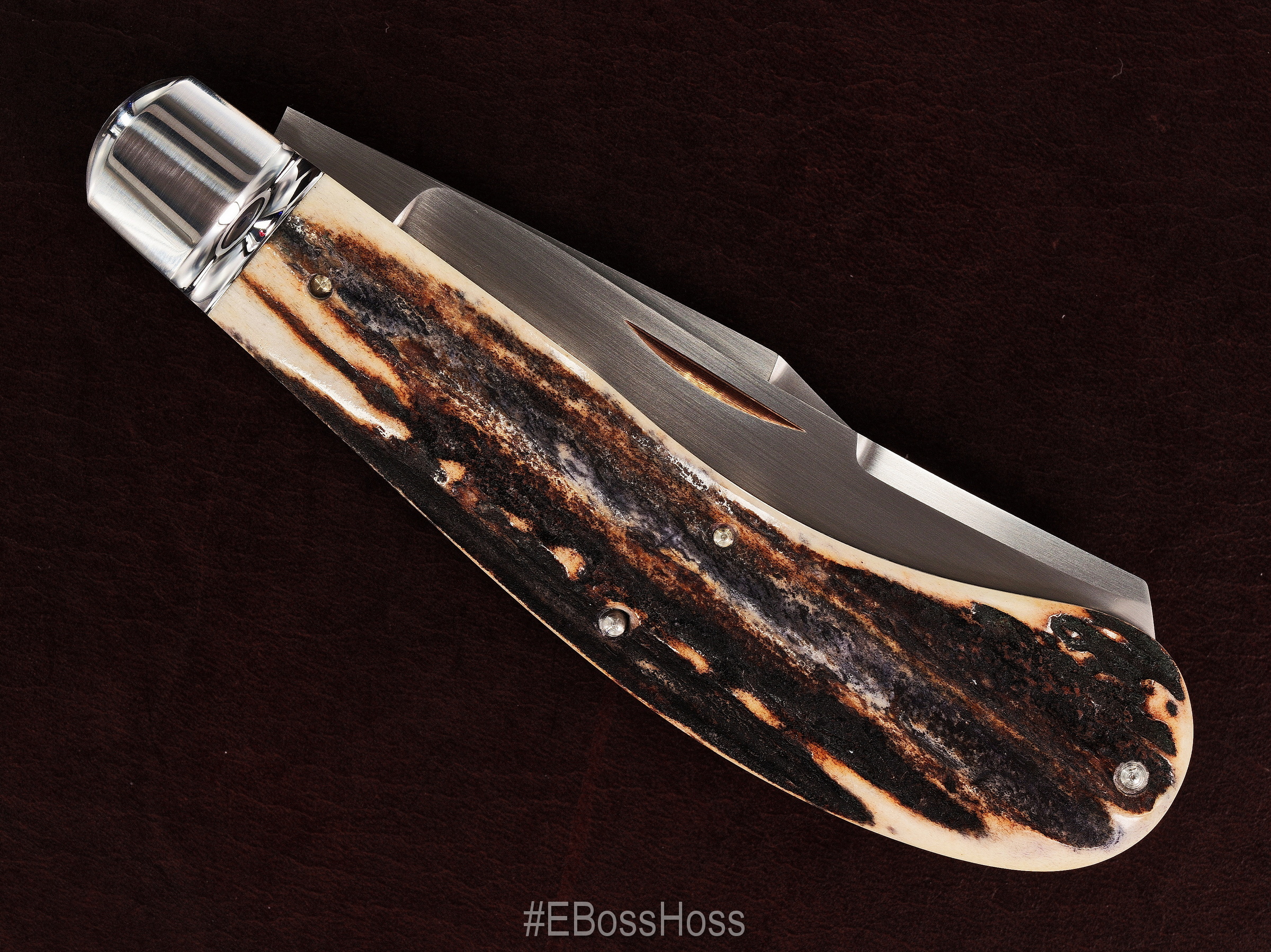 Reese Bose Custom Stag 4 3/4" Stag Saddlehorn Trapper