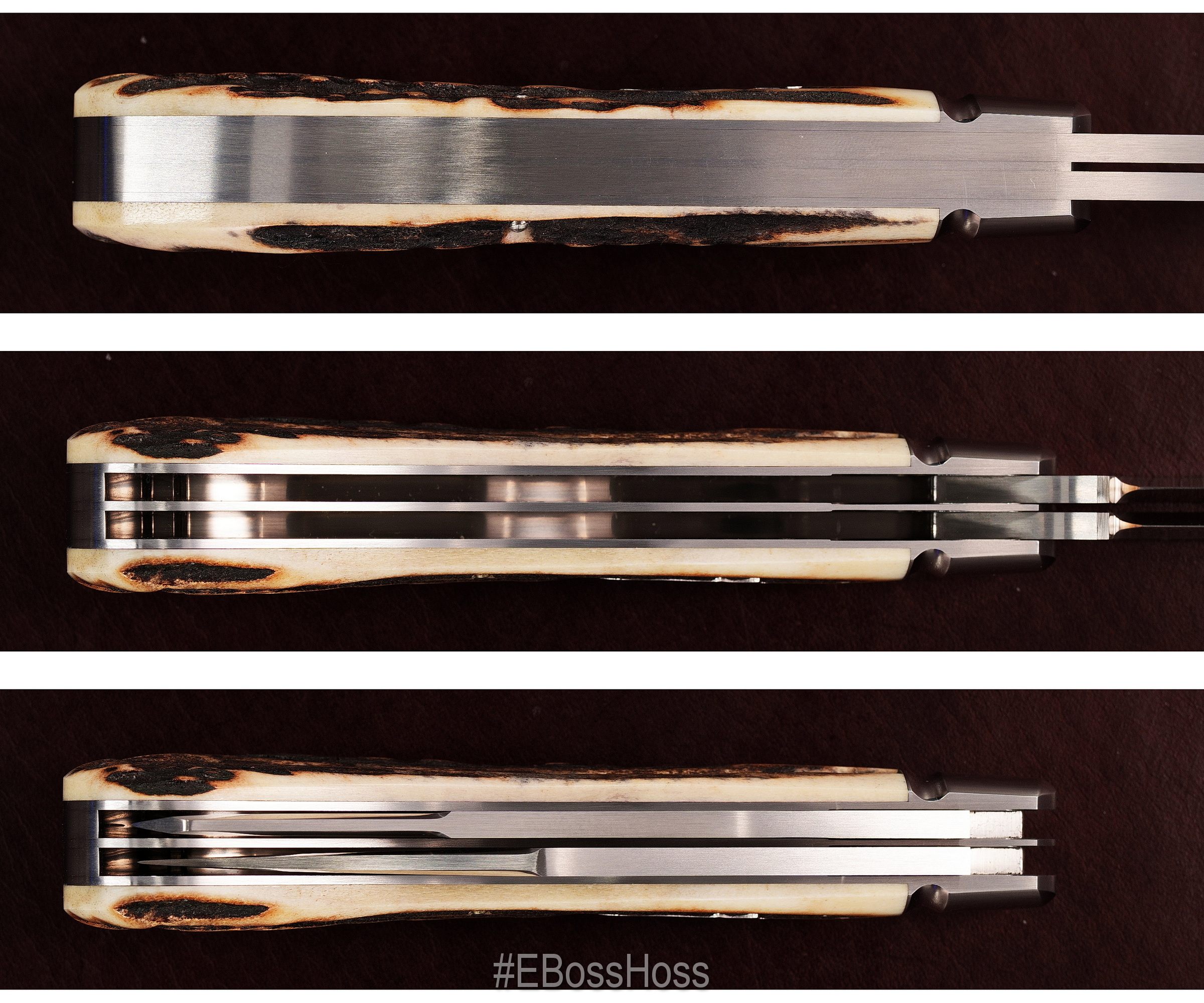 Reese Bose Custom Stag 4 3/4" Stag Saddlehorn Trapper