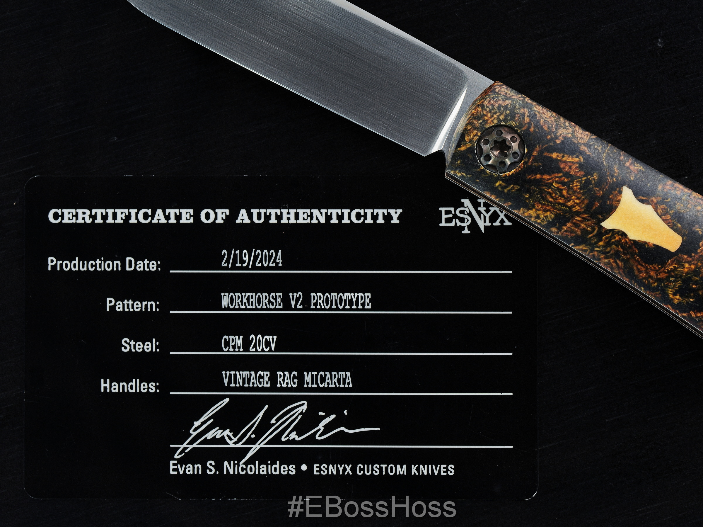 Evan Nicolaides - ESNYX Knives Custom Workhorse V2 Prototype Slip Joint