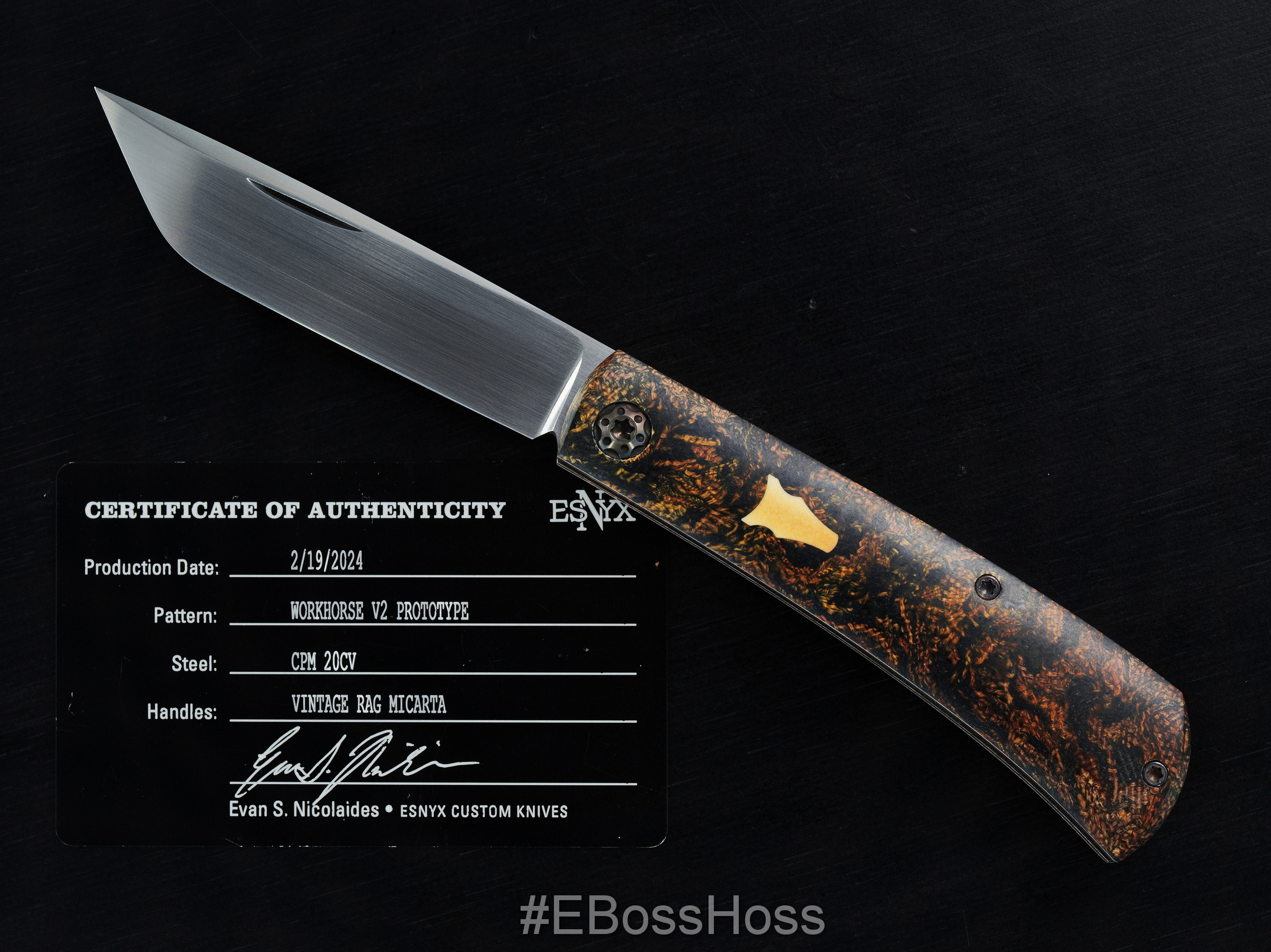 Evan Nicolaides - ESNYX Knives Custom Workhorse V2 Prototype Slip Joint