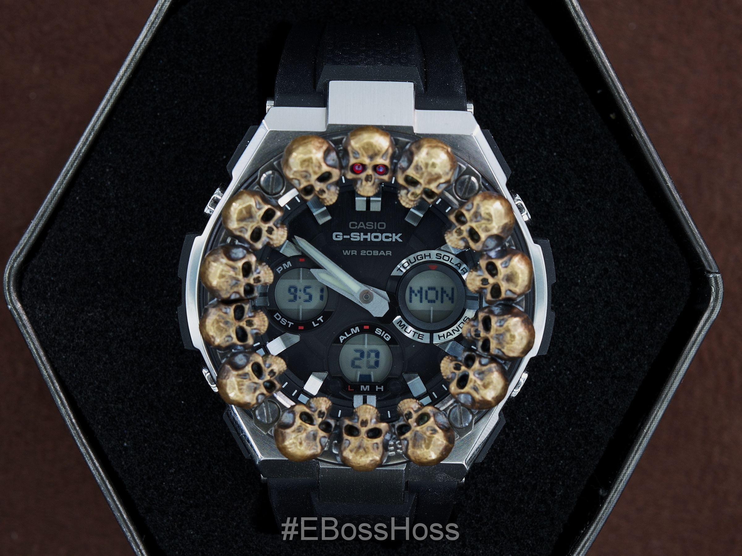 Steel Flame Custom Vigilant Skull G-Shock - by Derrick Obatake