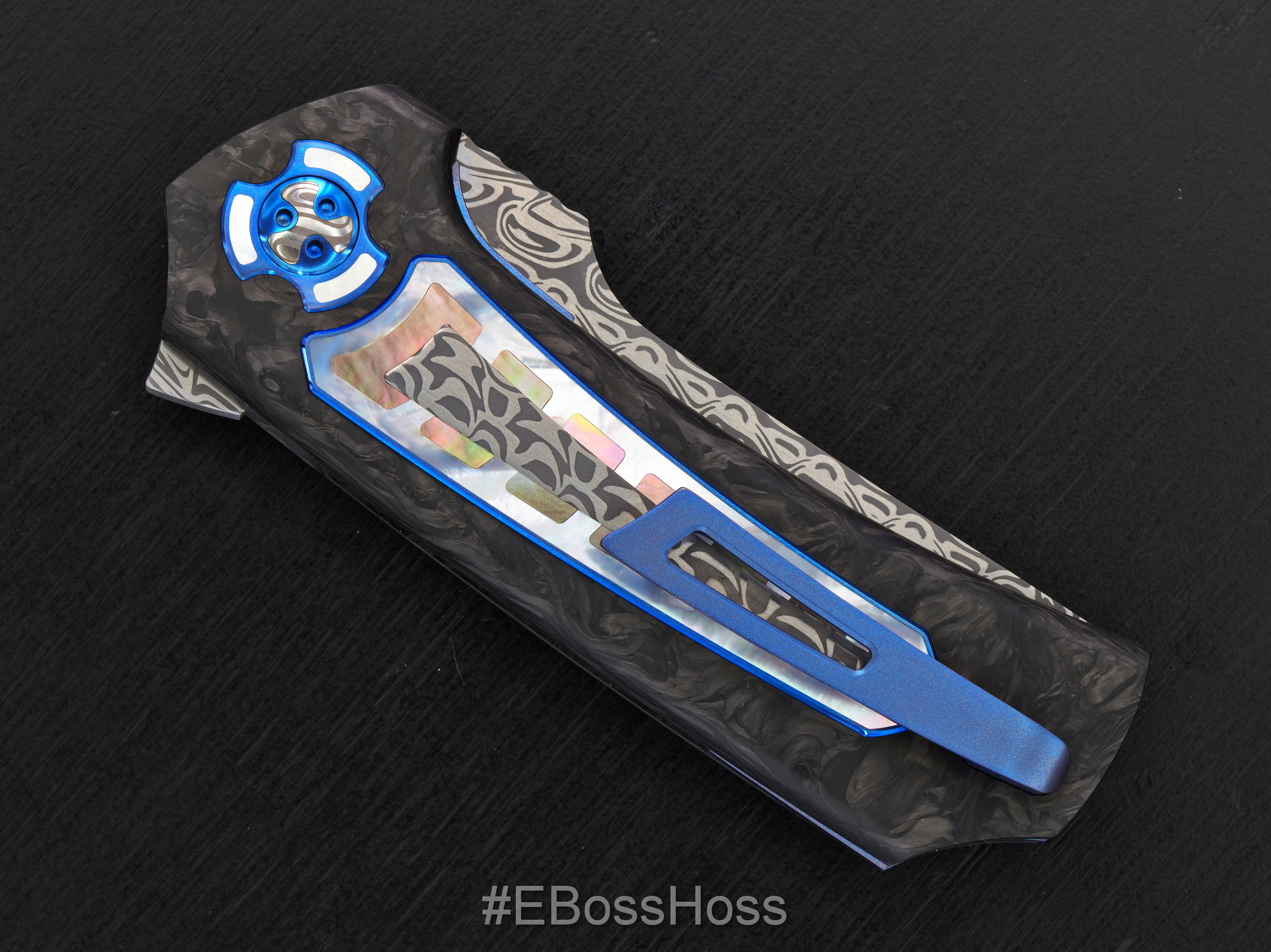 Michael Burch Custom Very Deluxe Multi-layer Tanto Flipper