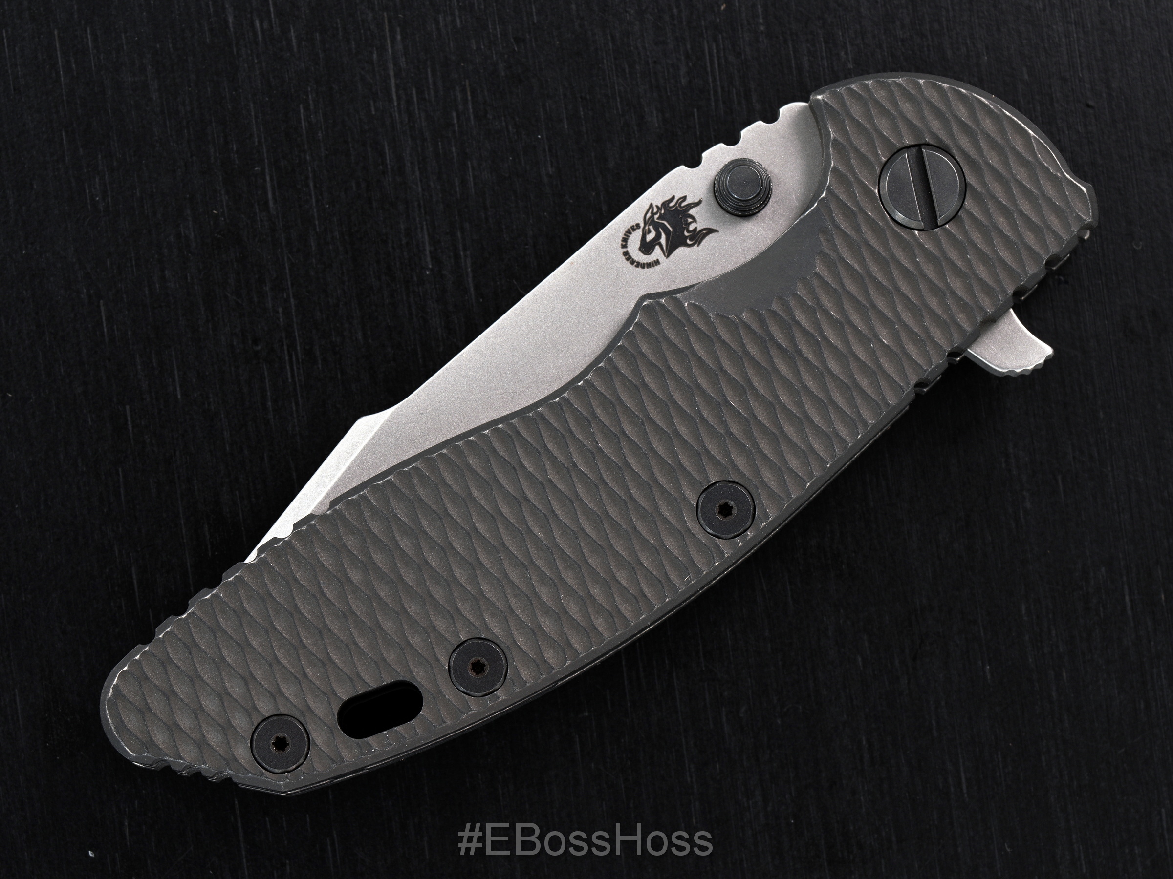 Hinderer Knives XM-18 Battle-Black Harpoon Spanto Flipper