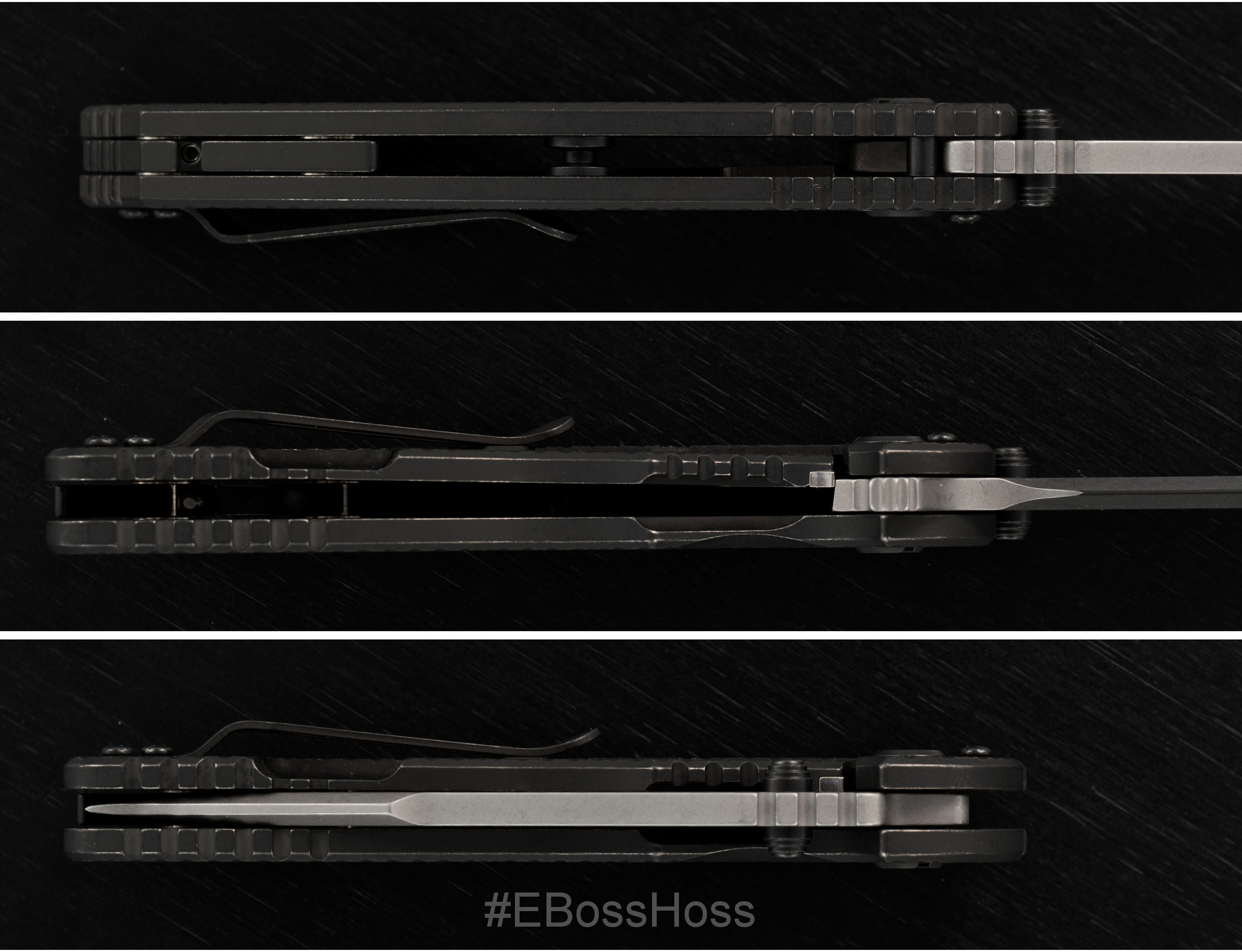 Hinderer Knives XM-18 Battle-Black Harpoon Spanto Flipper