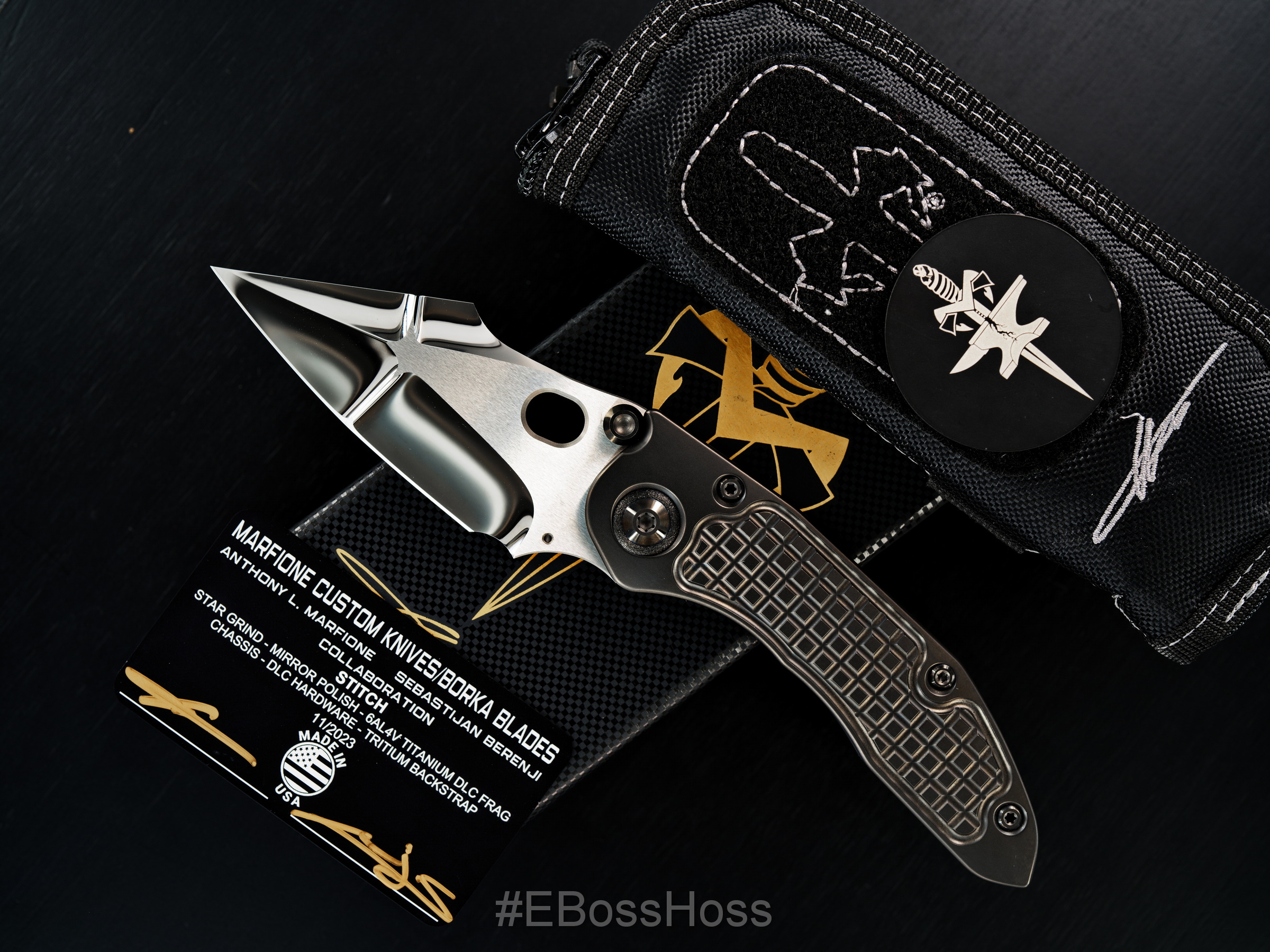 Marfione Custom Knives / Borka Blades Custom Stitch Darkstar Collaboration