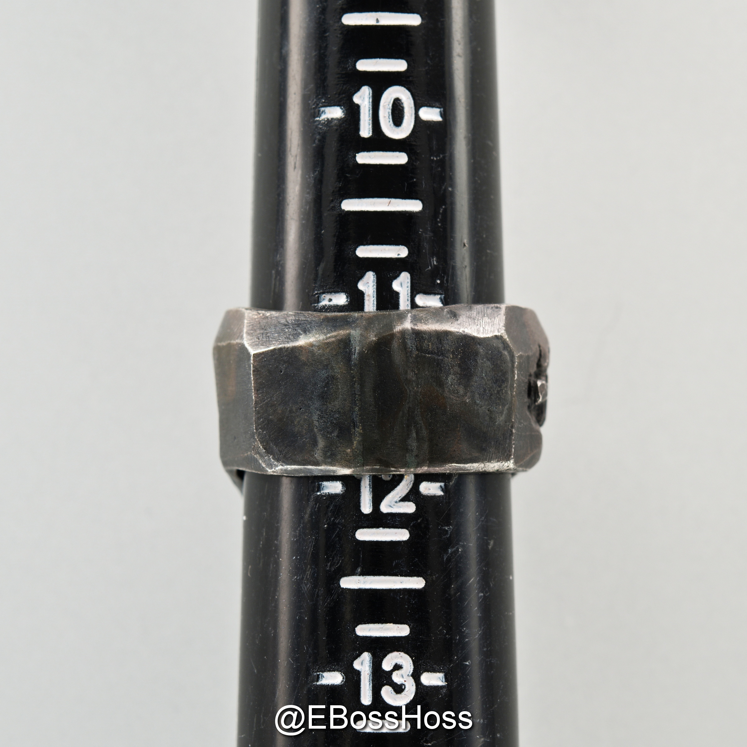 13 Lucky Monkey Patina-ed Sterling Silver Skull Ring - ''USN 12 Edition'' (Size 11.5)