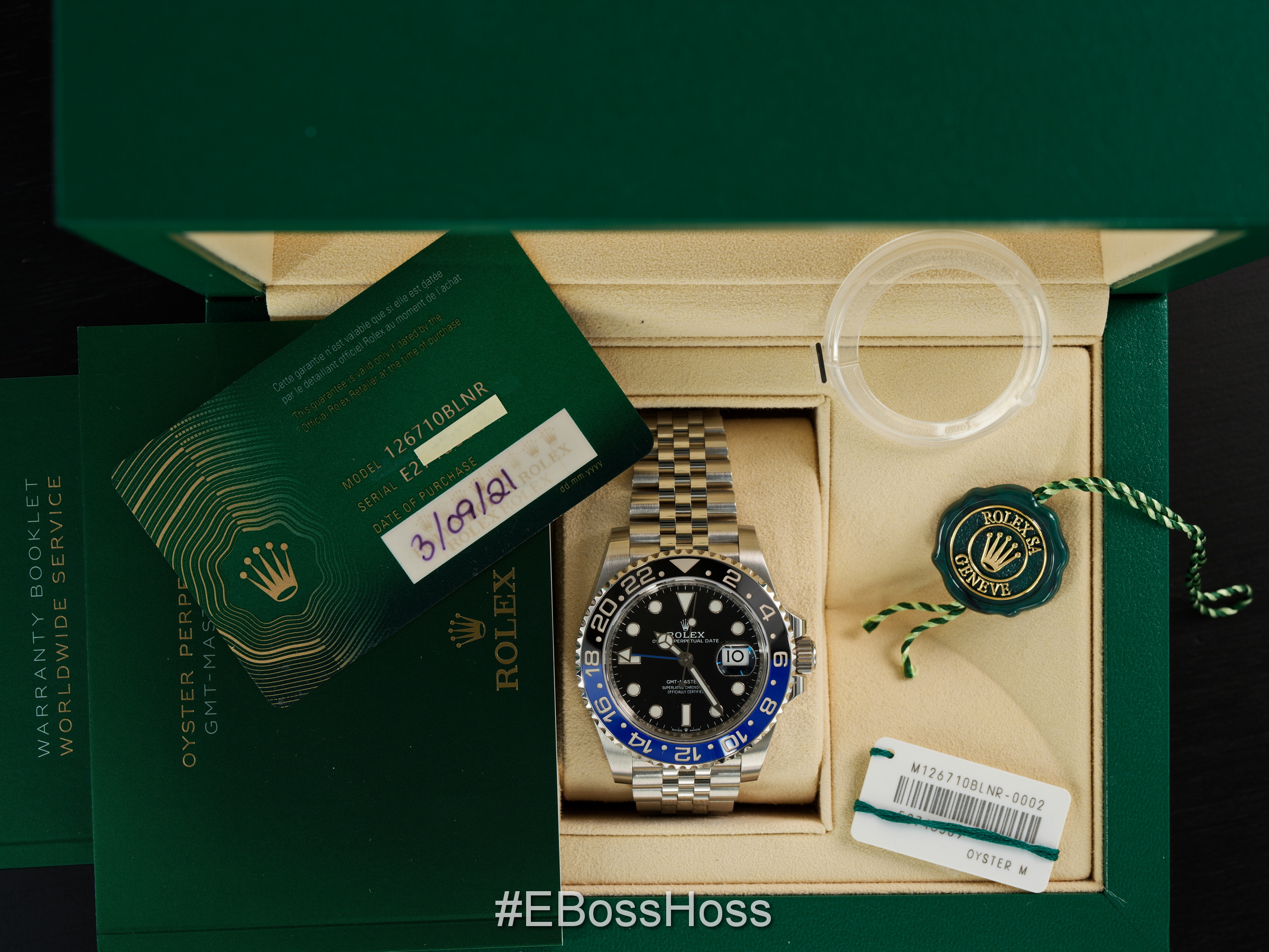 Rolex GMT Master II Batman Jubilee - 126710BLNR - Mint Condition