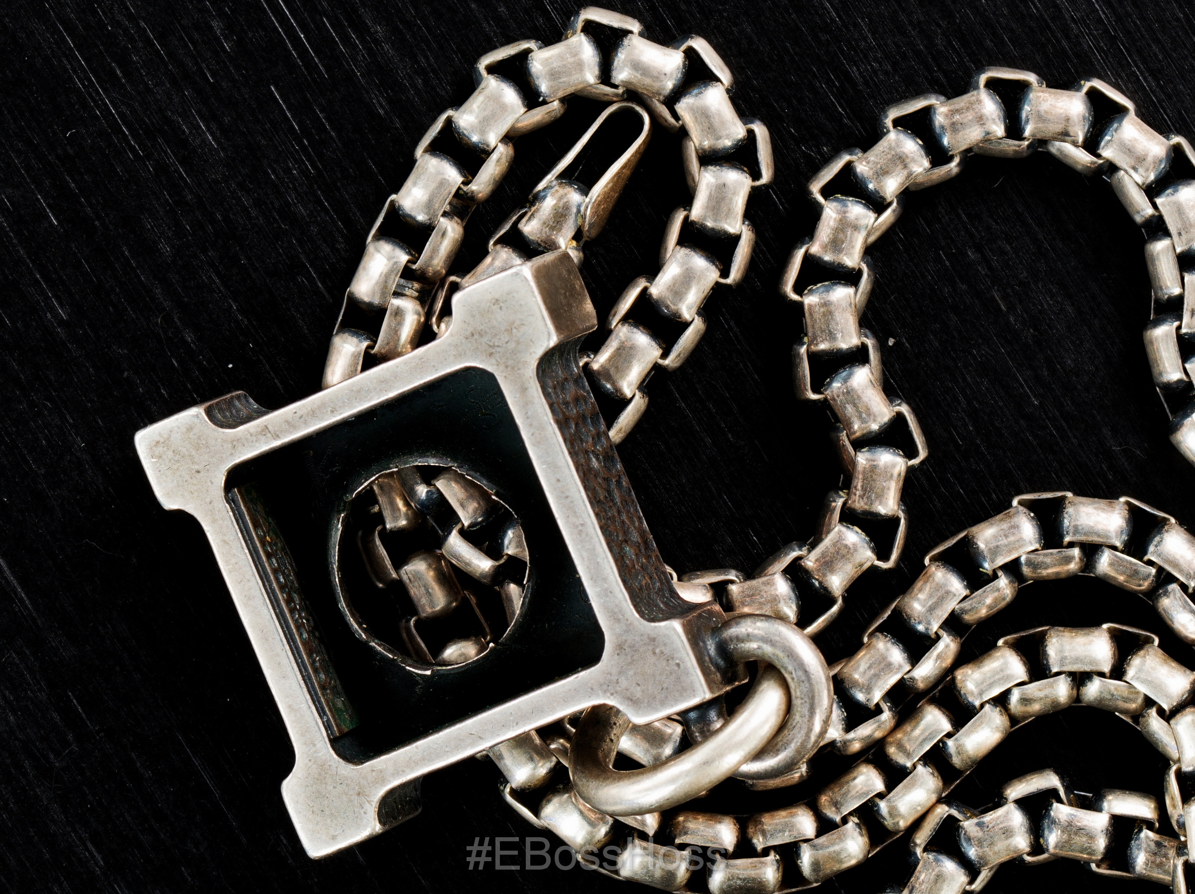 Vintage Steel Flame Sterling Custom Cancer Killbox / 20'' KB "925" Chain by Derrick Obatake