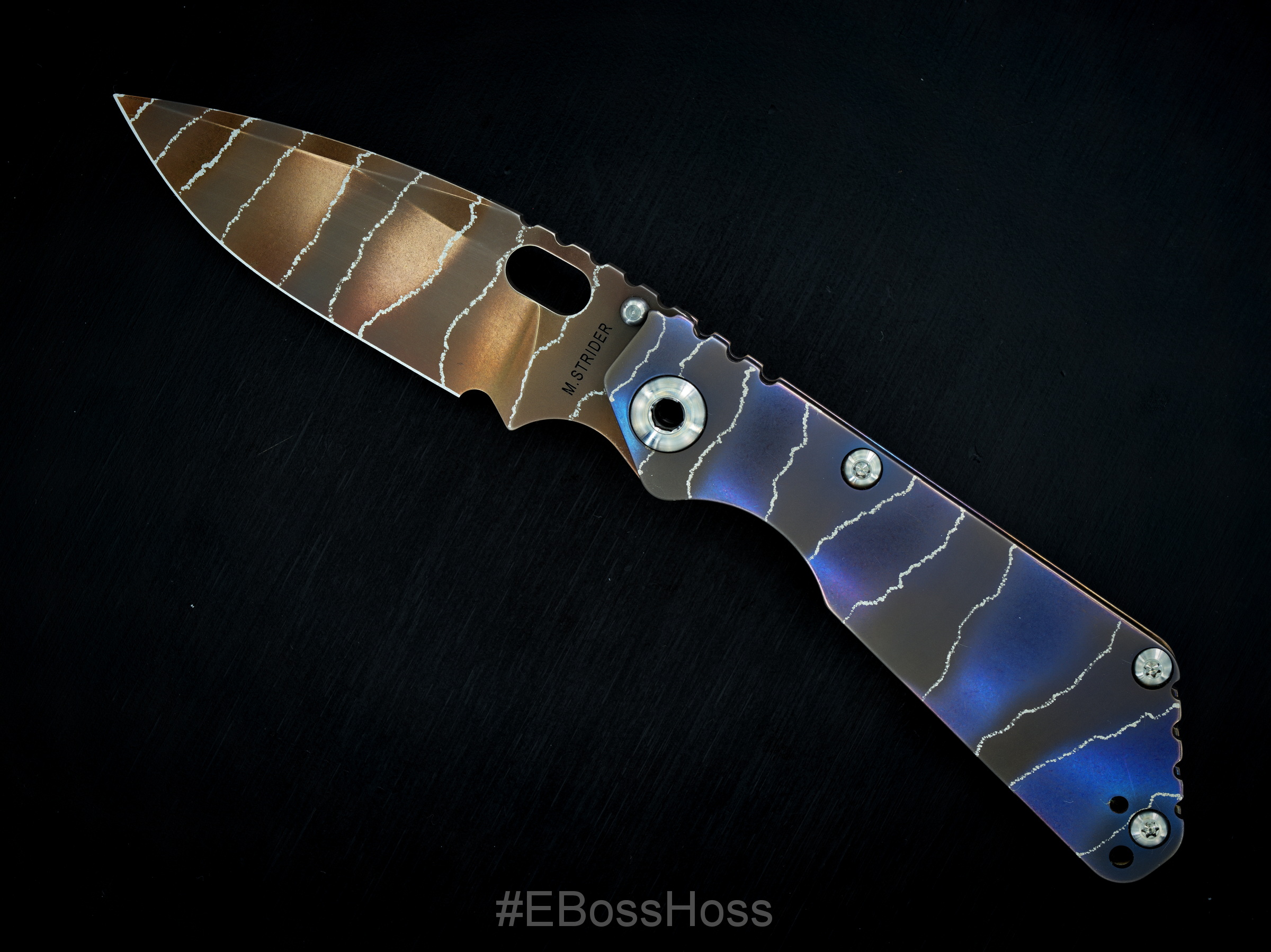 Strider Knives Lightning Stripe SnG Framelock