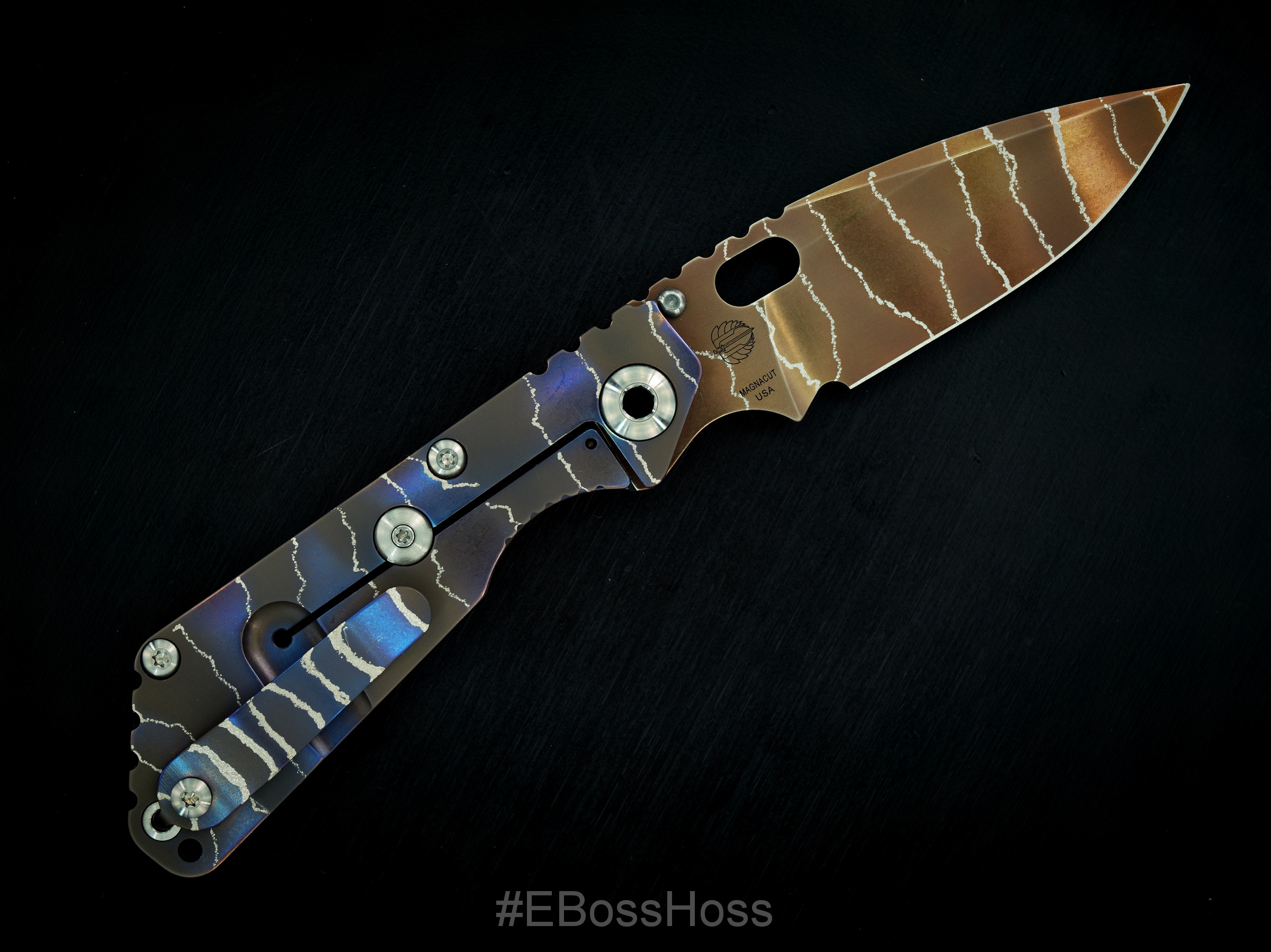 Strider Knives Lightning Stripe SnG Framelock
