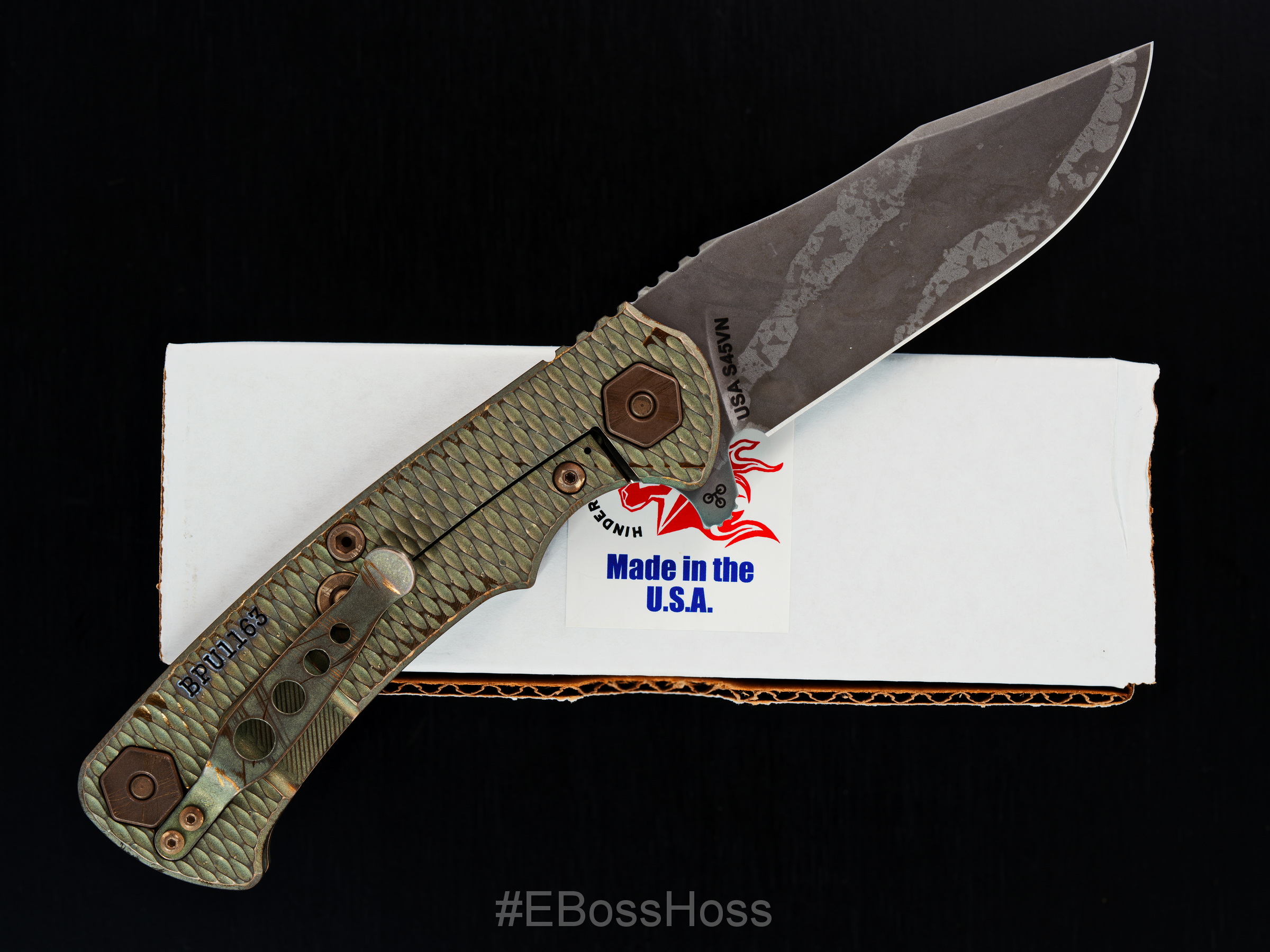 Hinderer Knives BPU Project X Clip Point Flipper