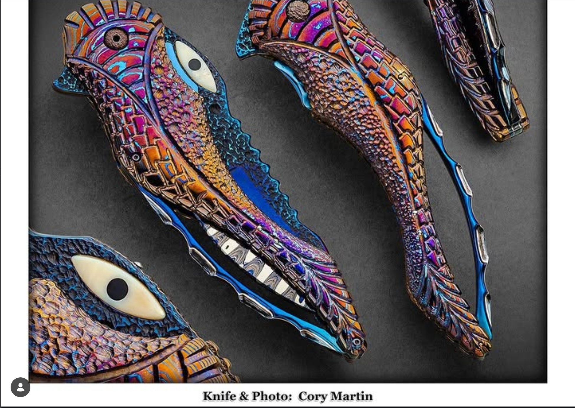 Corey Martin Sole-Authored Custom Very Deluxe ''Shipwreck'' Knife and Disply Stand