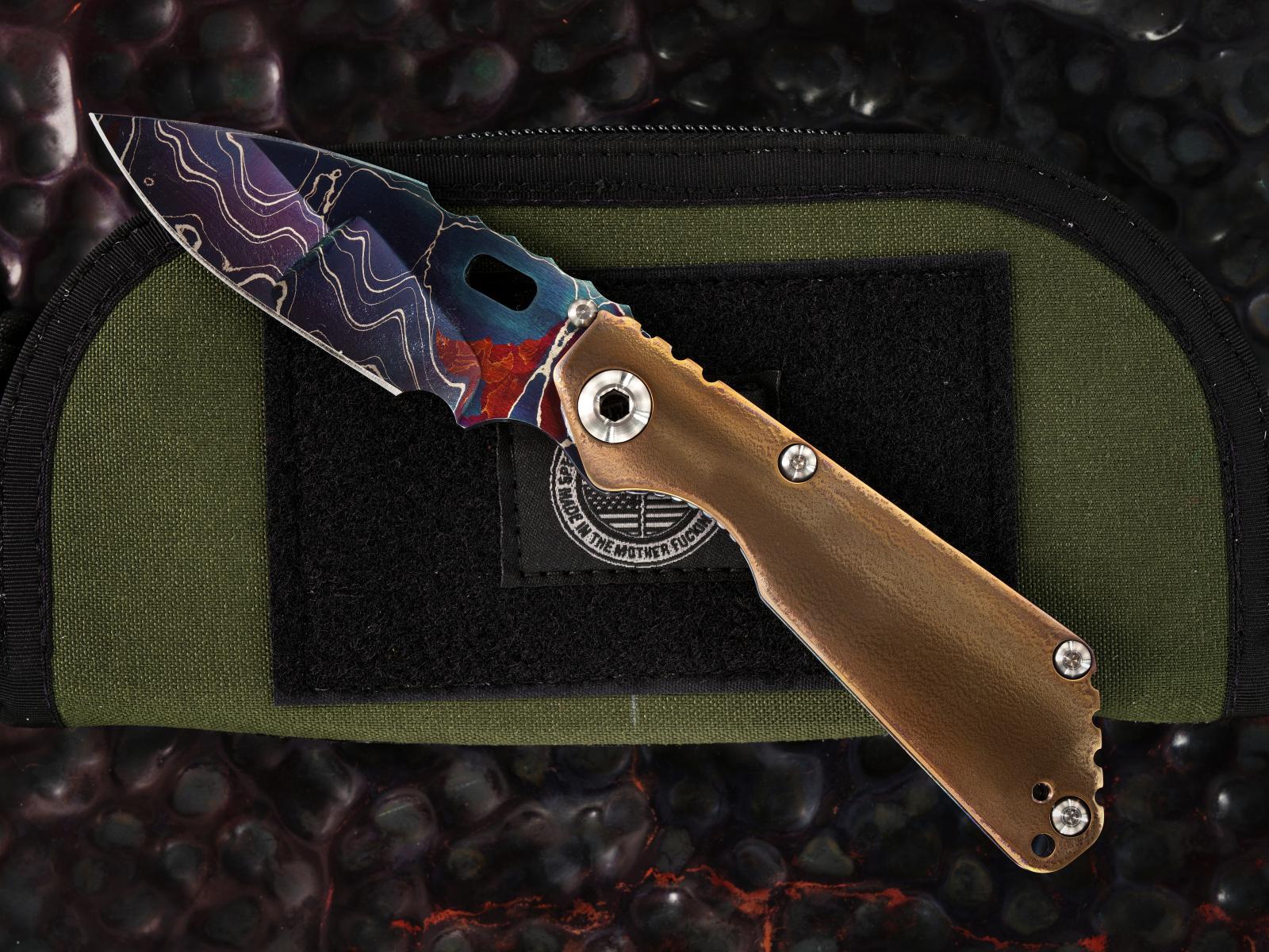 Mick Strider Custom (MSC) Nightmare SnG...Mick&#039;s Sole Authored Meteorite Damascus